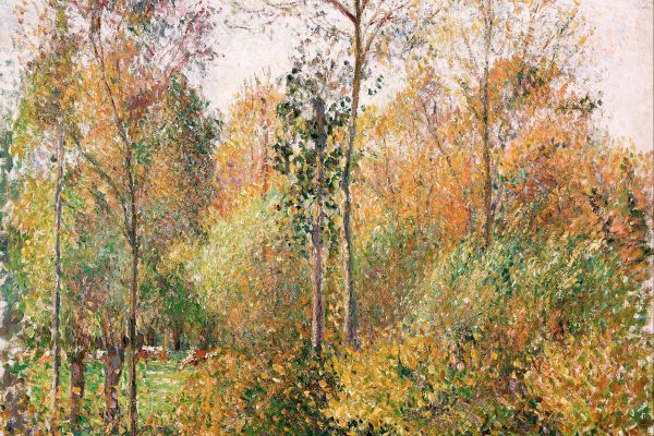 秋天，白杨树(Automne, Peupliers, Eragny (Autumn, Poplars, Eragny))
