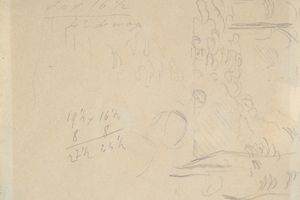 坐在风景中的女性形象(Female Figure Seated in a Landscape )