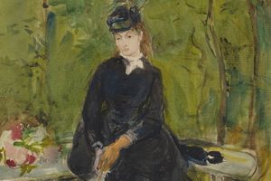 艺术家的妹妹埃德玛坐在公园里（The Artist's Sister Edma Seated In A Park ）