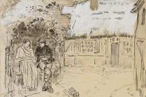 在乔木下（达芙妮和克洛伊的研究）(Sous La Tonnelle (Study For Daphnis And Chloe) )