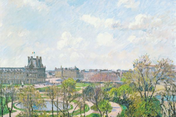 杜伊勒里花园和植物馆，早上，春天(Le Jardin Des Tuileries Et Le Pavillon De Flore, Matin, Printemps )