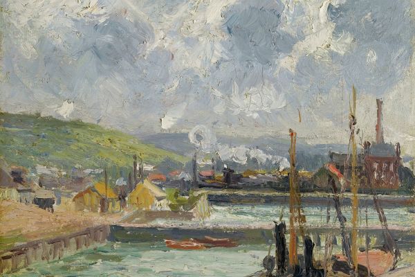 钓鱼码头和迪尤肯盆地，迪耶普，明亮的灰色天气(Darse De Pêche Et Bassin Duquesne, Dieppe, Temps Gris Lumineux )