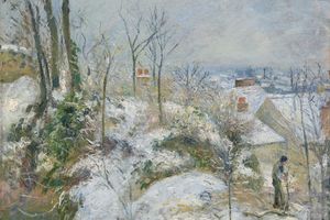 兔子沃伦在庞托伊斯，斯诺(Rabbit Warren at Pontoise, Snow )