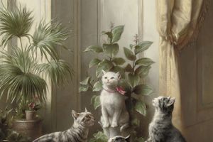 猫和凤头鹦鹉(Cats and the cockatoo )