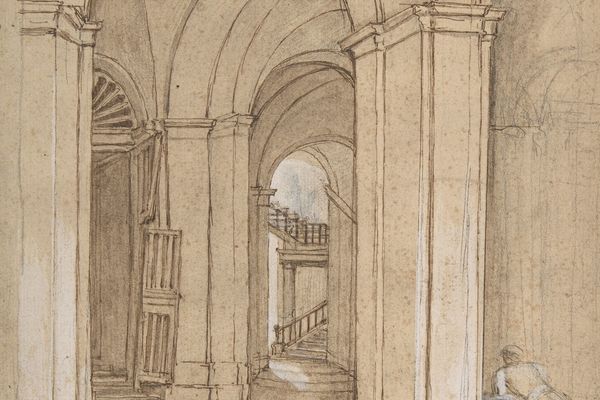 帕莱斯特里纳巴贝里尼宫楼梯(Staircase in the Palazzo Barberini, Palestrina )