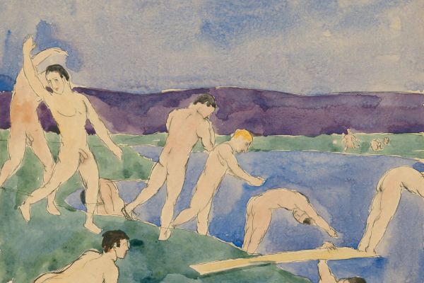 海滩上的十二个裸体男孩(Twelve Nude Boys at the Beach )