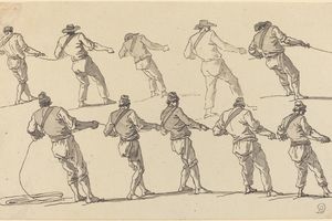 十个人拉绳子(Ten Men Pulling on Ropes)