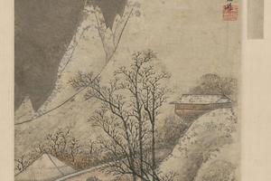 春早晴雪图轴