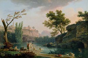 夏夜，意大利风景(Summer Evening, Landscape in Italy)