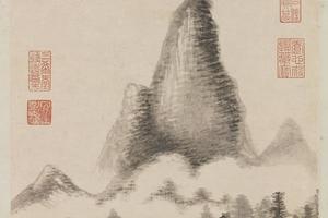 奇峰白云图