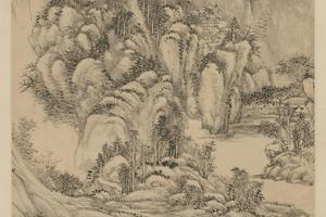 仿吴镇山水图