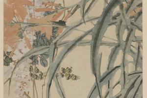 花卉条屏-紫藤