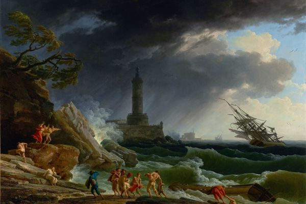 地中海沿岸的风暴(A Storm on a Mediterranean Coast )