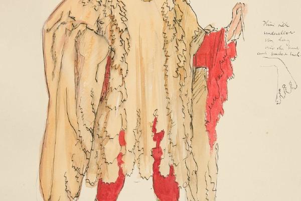 奥梅尔，亨利·欧文《理查德二世国王的计划制作》的服装素描