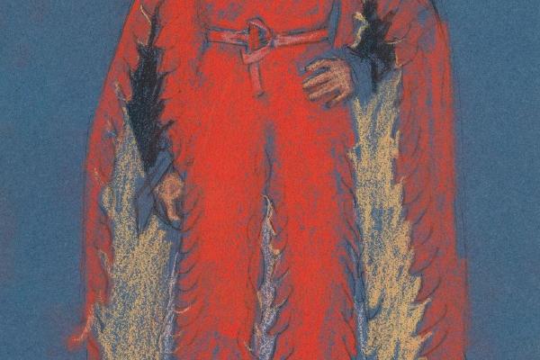 威洛比，亨利·欧文《理查二世国王的计划制作》的服装草图