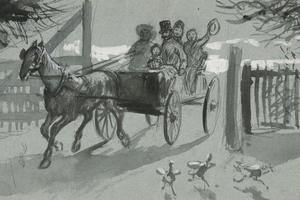 开放式购物车中的人群(Group of people in an open cart )