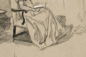 艾比夫人的肖像，阅读(Portrait of Mrs. Abbey, reading )