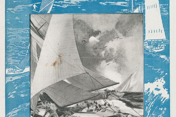 科利尔插图周刊《在纽波特外试训美国杯后卫》(Collier's Illustrated Weekly, 'Trying Out' The America's Cup Defenders Off Newport )
