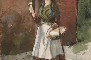对花园里一个年轻女孩的研究(Study of a young girl in a garden)