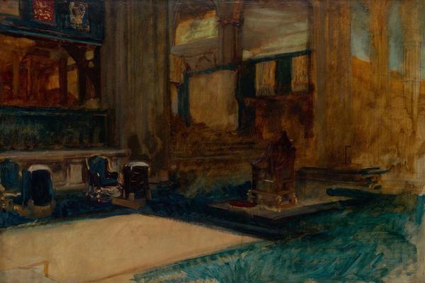 威斯敏斯特大教堂室内研究，为爱德华七世国王加冕(Interior Study of Westminster Abbey, for The Coronation of King Edward VII )