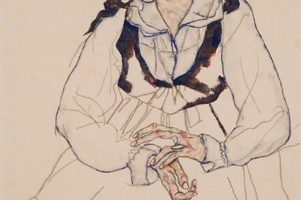 艺术家的妻子，坐着的伊迪丝·席勒(Die Frau des Künstlers, sitzend Edith Schiele )