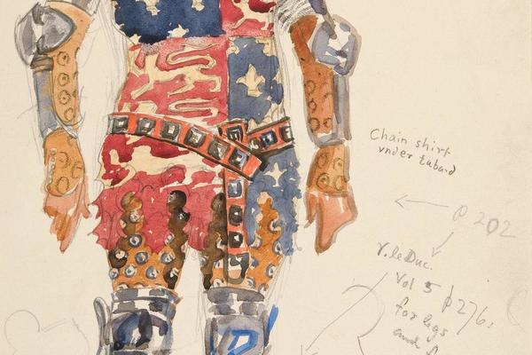 奥梅尔（武装），亨利·欧文1898年《理查二世计划》的服装素描