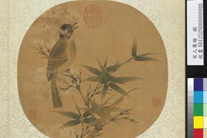竹丛白头翁图