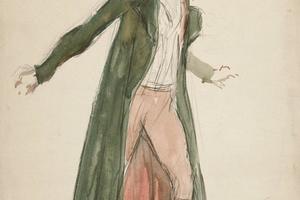 一个年轻人的素描，为插图(Sketch of a young man - study for illustration to a play)