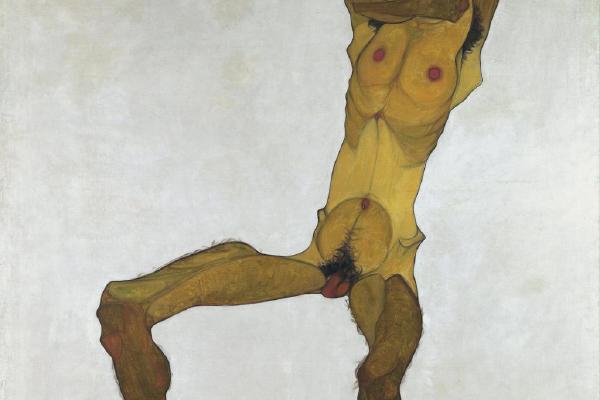 坐着的男性裸体（自画像）(Seated Male Nude (Self-Portrait))