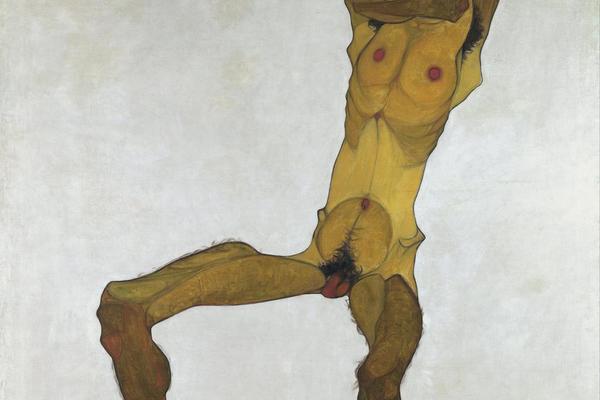 坐着的男性裸体（自画像）(Seated Male Nude (Self-Portrait))