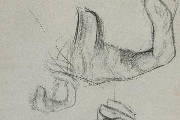 手着拐杖的素描(Sketch of hand clasping a cane)