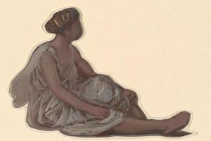 “希腊女孩洗澡”研究九(Study for 'Greek Girls Bathing' IX )