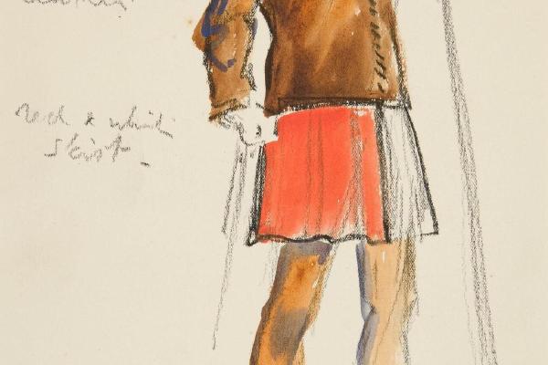 格雷夫曼，亨利·欧文《理查德二世国王计划》的服装素描