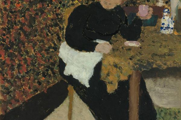 维亚尔夫人拿着粉红色的杯子(Madame Vuillard Avec Une Tasse Rose )