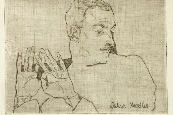 亚瑟·罗斯勒肖像(Portrait of Arthur Roessler )