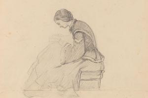 一个女孩读书的研究(Study of a Girl Reading )