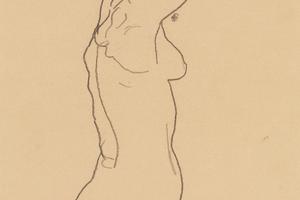 裸体站立，面向右侧(Standing Nude, Facing Right )