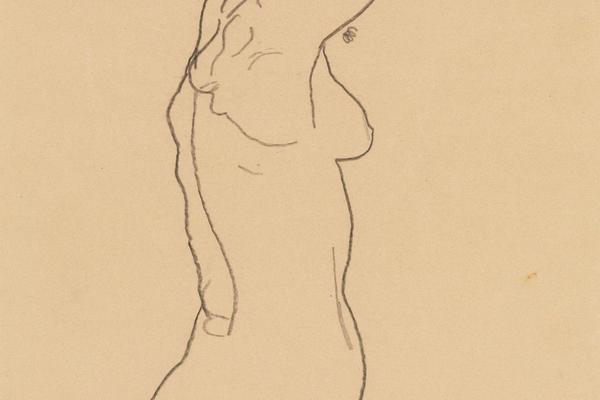 裸体站立，面向右侧(Standing Nude, Facing Right )