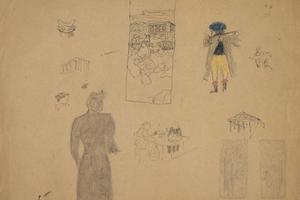 “公共花园”的研究单(Sheet of Studies for 'Le Jardin Public' )