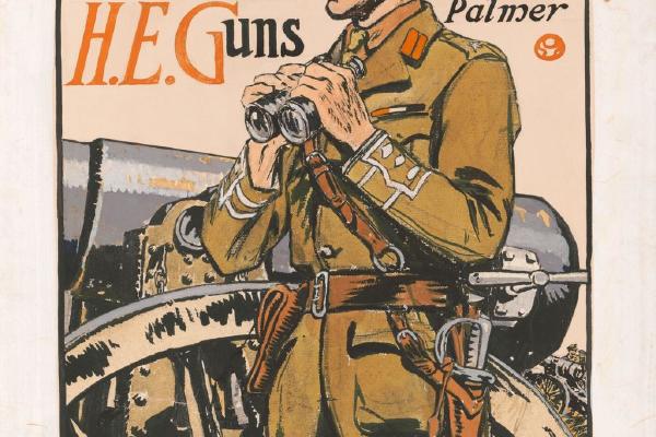 用枪，弗雷德里克·帕尔默(With the H.E. guns, by Frederick Palmer )