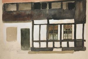 都铎王朝的外部素描(Sketch of exterior of a Tudor house )