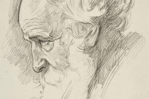 一个长胡子的老人的侧面肖像(Portrait of an old bearded man, in profile)