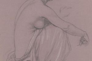 学习“希腊女孩洗澡”第十四(Study for 'Greek Girls Bathing' XIV )