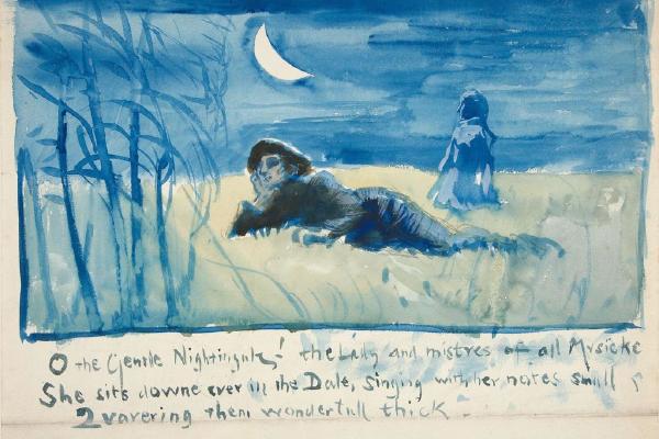 《哦，温柔的夜莺》的小品(Sketch for 'O the Gentle Nightingale!')