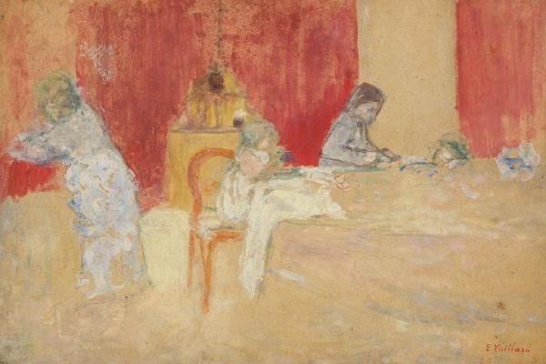 卢梭的孩子们在餐桌旁(Les Enfants Roussel à table )