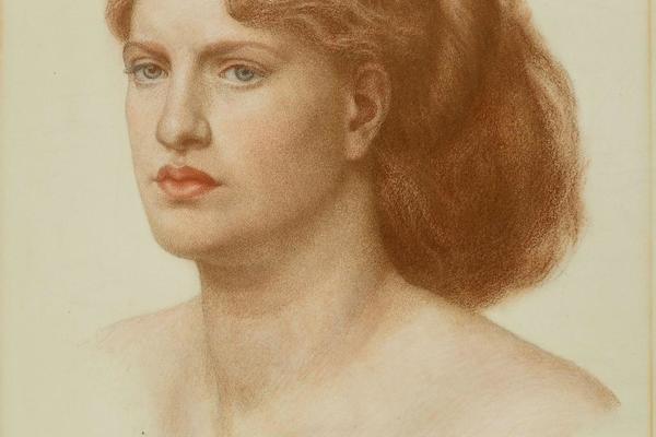 范妮·康弗斯的肖像，头和肩膀(Portrait of fanny cornforth, head and shoulders )