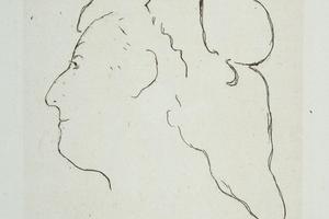 伊娃·冈萨雷斯的侧影转向左边(Profile of Eva Gonzales turned to the left )