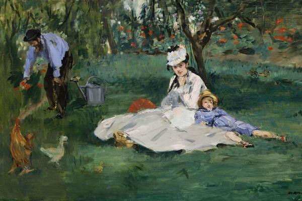 莫奈一家在阿让特伊的花园里(The Monet Family in Their Garden at Argenteuil )