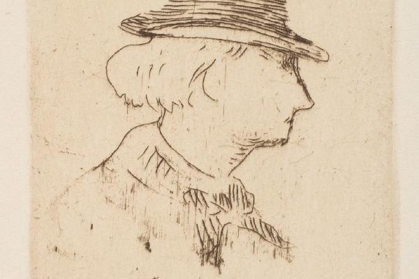 夏尔·波德莱尔的侧面肖像(Portrait of Charles Baudelaire, in profile )