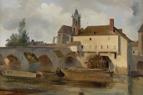 莫雷特，桥和教堂(Moret Sur Loing, Le Pont Et L'eglise)